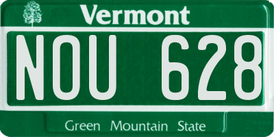 VT license plate NOU628