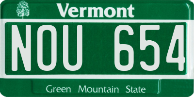 VT license plate NOU654