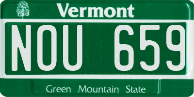 VT license plate NOU659