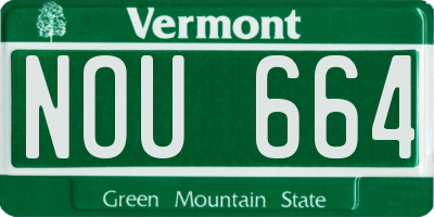 VT license plate NOU664