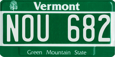 VT license plate NOU682