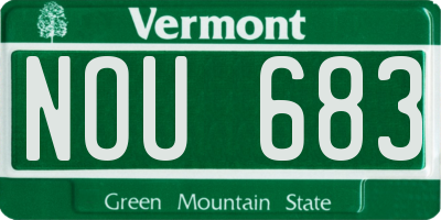 VT license plate NOU683
