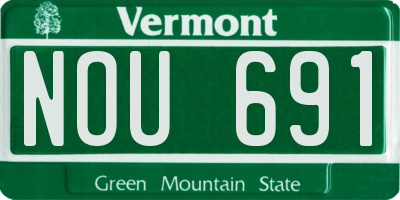 VT license plate NOU691