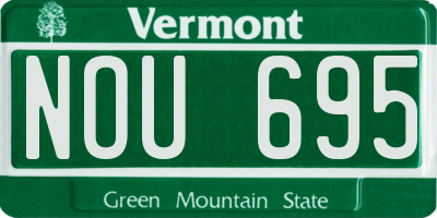 VT license plate NOU695