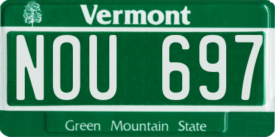 VT license plate NOU697