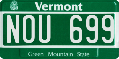 VT license plate NOU699