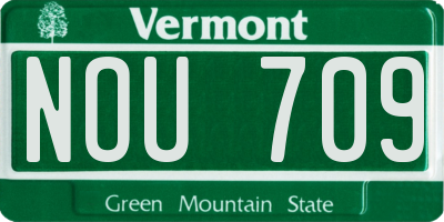 VT license plate NOU709
