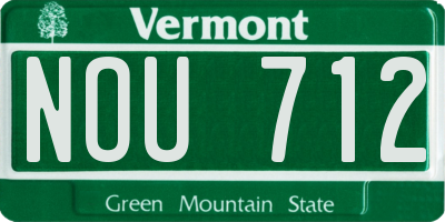 VT license plate NOU712
