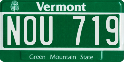 VT license plate NOU719