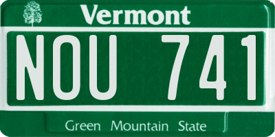 VT license plate NOU741