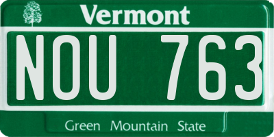 VT license plate NOU763