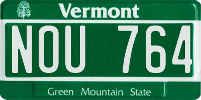 VT license plate NOU764