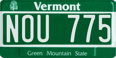 VT license plate NOU775