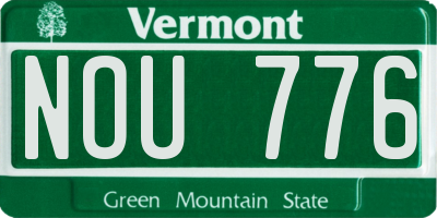 VT license plate NOU776
