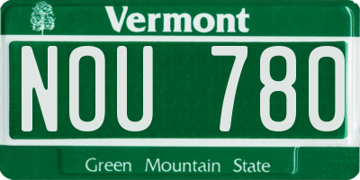 VT license plate NOU780