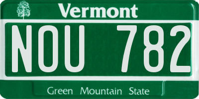 VT license plate NOU782