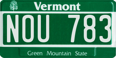 VT license plate NOU783