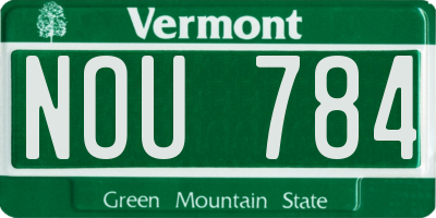 VT license plate NOU784