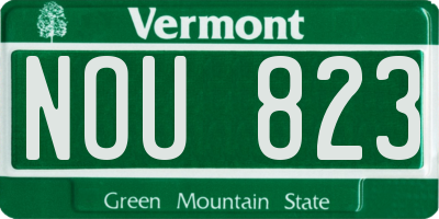 VT license plate NOU823