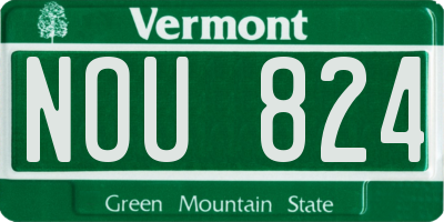 VT license plate NOU824