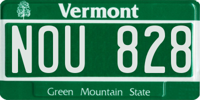 VT license plate NOU828