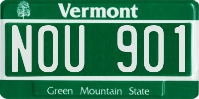 VT license plate NOU901