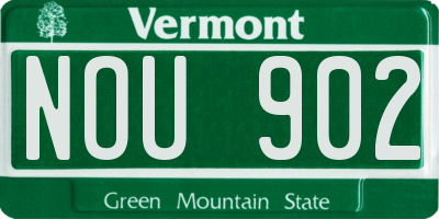 VT license plate NOU902
