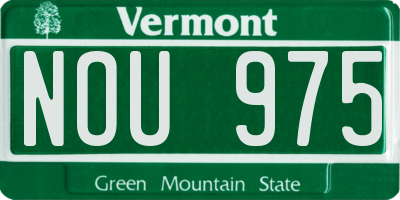VT license plate NOU975