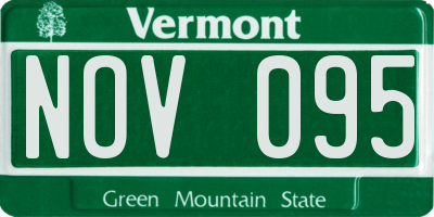 VT license plate NOV095