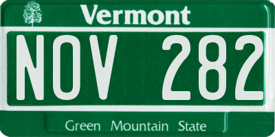 VT license plate NOV282