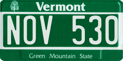 VT license plate NOV530