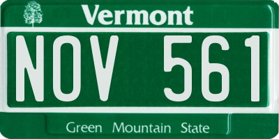 VT license plate NOV561