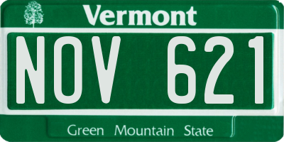 VT license plate NOV621