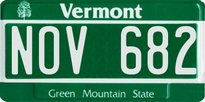VT license plate NOV682
