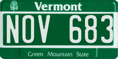 VT license plate NOV683