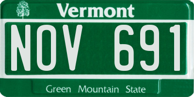 VT license plate NOV691