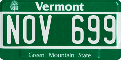 VT license plate NOV699