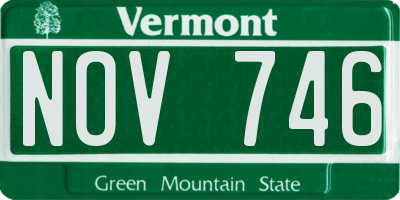 VT license plate NOV746