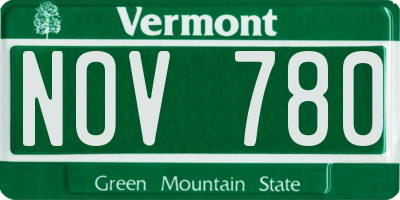 VT license plate NOV780