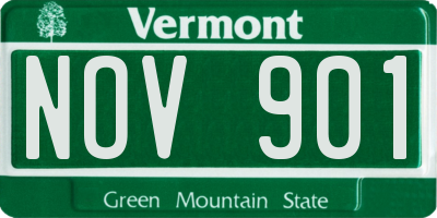 VT license plate NOV901
