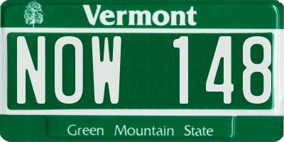 VT license plate NOW148