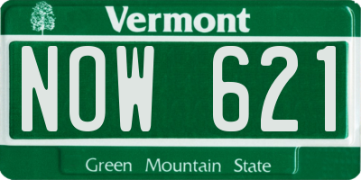 VT license plate NOW621
