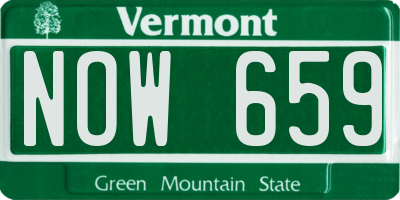 VT license plate NOW659