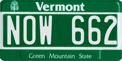 VT license plate NOW662