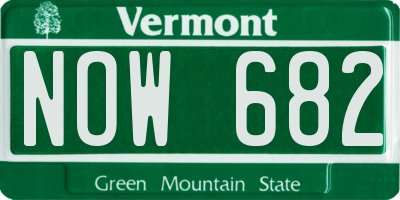 VT license plate NOW682