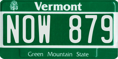 VT license plate NOW879