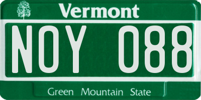 VT license plate NOY088