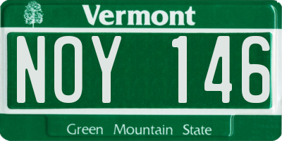 VT license plate NOY146