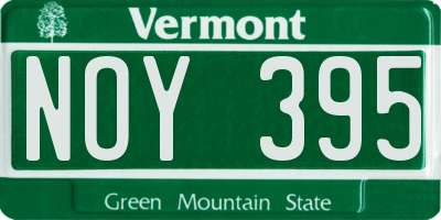 VT license plate NOY395