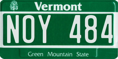 VT license plate NOY484